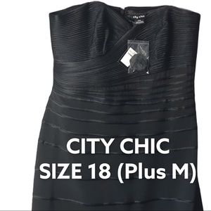 NEWT CITY CHIC STRAPLESS DRESS